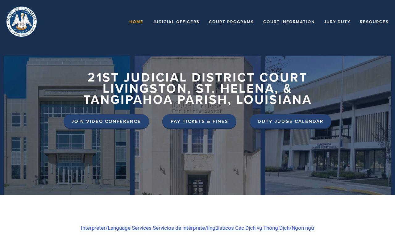 Livingston Parish court docket at the Twenty-First Judicial District Court