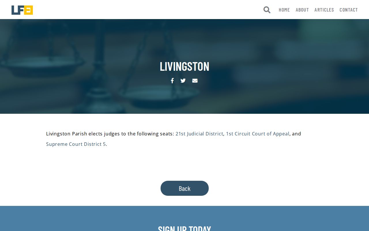 Livingston Parish court docket and Louisiana court structure