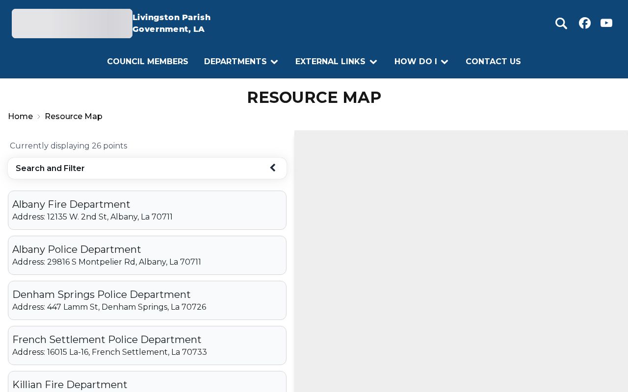 Livingston Parish court docket courthouse resource map