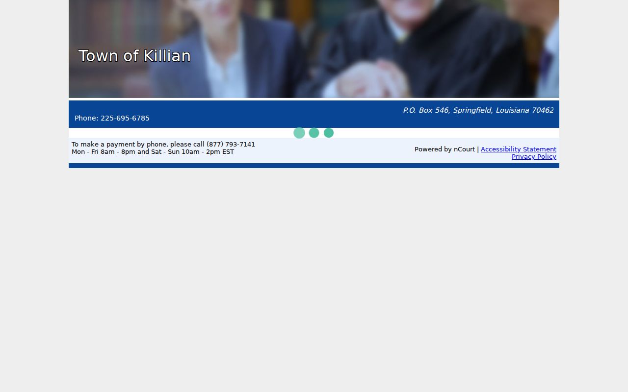 Killian court docket citation number payment lookup